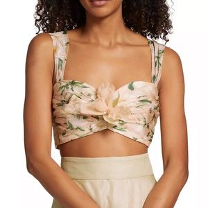 Zimmermann Coaster Floral Crop Top